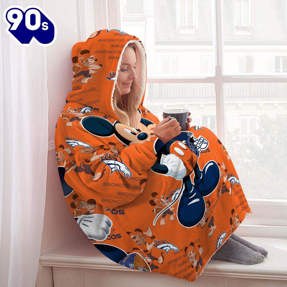 Denver Broncos Mickey Mouse Huggle Hoodie Gift For Christmas Denver Broncos Mickey Mouse Huggle Hoodie Gift For Christmas
