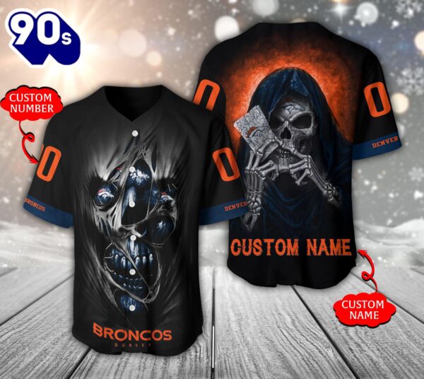 Denver Broncos NFL 3D Personalized Baseball Jersey Shirt For Fans