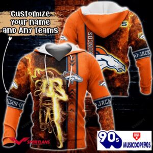 Denver Broncos NFL Custom Name 3D Hoodie Teams Shirt For Fans