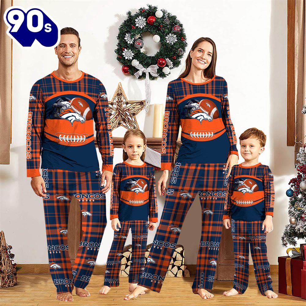 NFL Family Pajama Set, Denver Broncos NFL Custom Your Name Football Team Pajamas NFL Family Pajama Set, Denver Broncos NFL Custom Your Name Football Team Pajamas