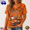 Denver Broncos NFL Snoopy Peanuts Fall Season V Neck T Shirt, NFL Fan V Neck Shirt