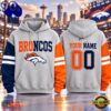 Denver Broncos NFL Two Tone Colorblock Varsity Hoodie, NFL Trending Shirt