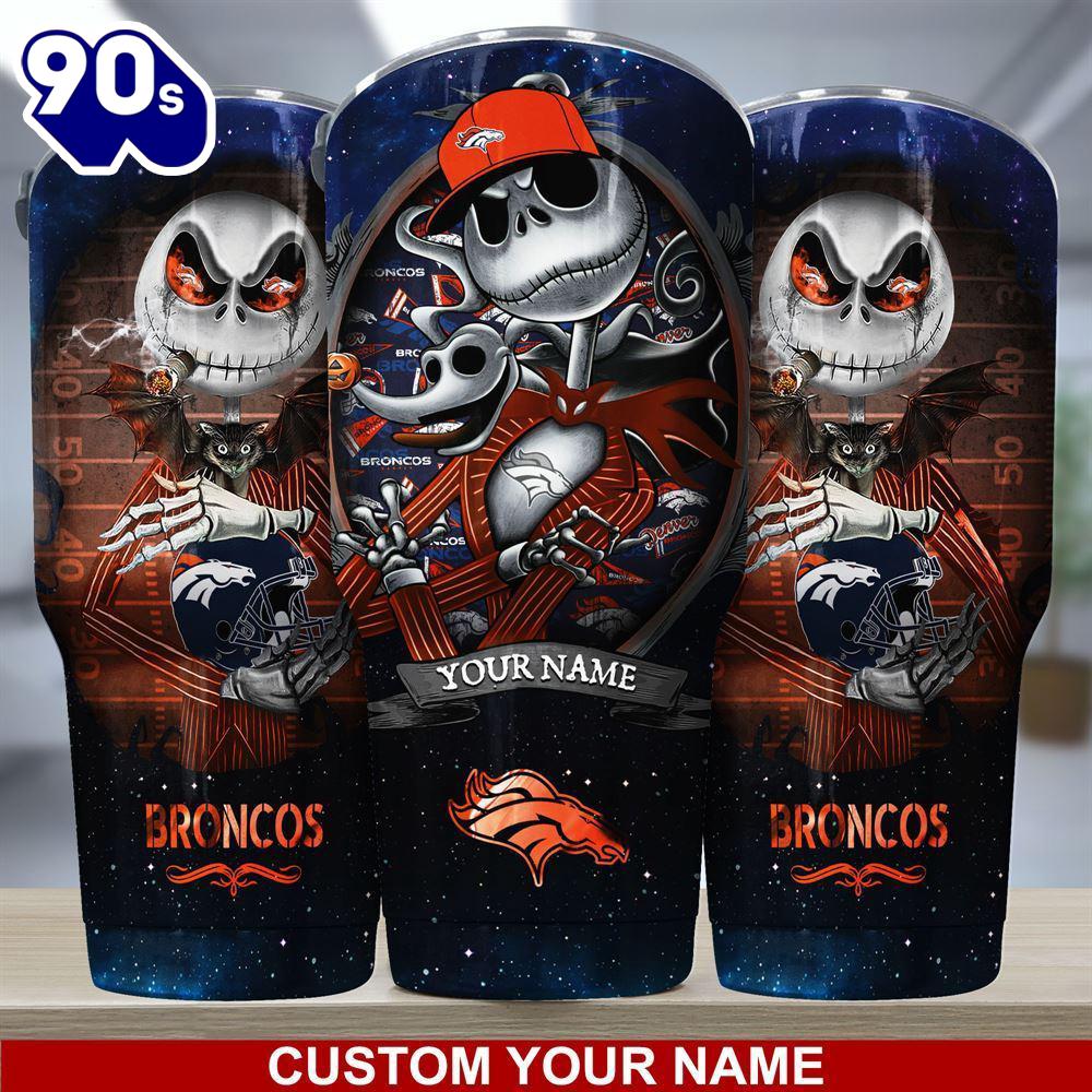Denver Broncos NFL-Custom Tumbler Jack The Nightmare Before Christmas Denver Broncos NFL-Custom Tumbler Jack The Nightmare Before Christmas