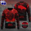 Denver Broncos x Stranger Things Ugly Sweater Gift Xmas