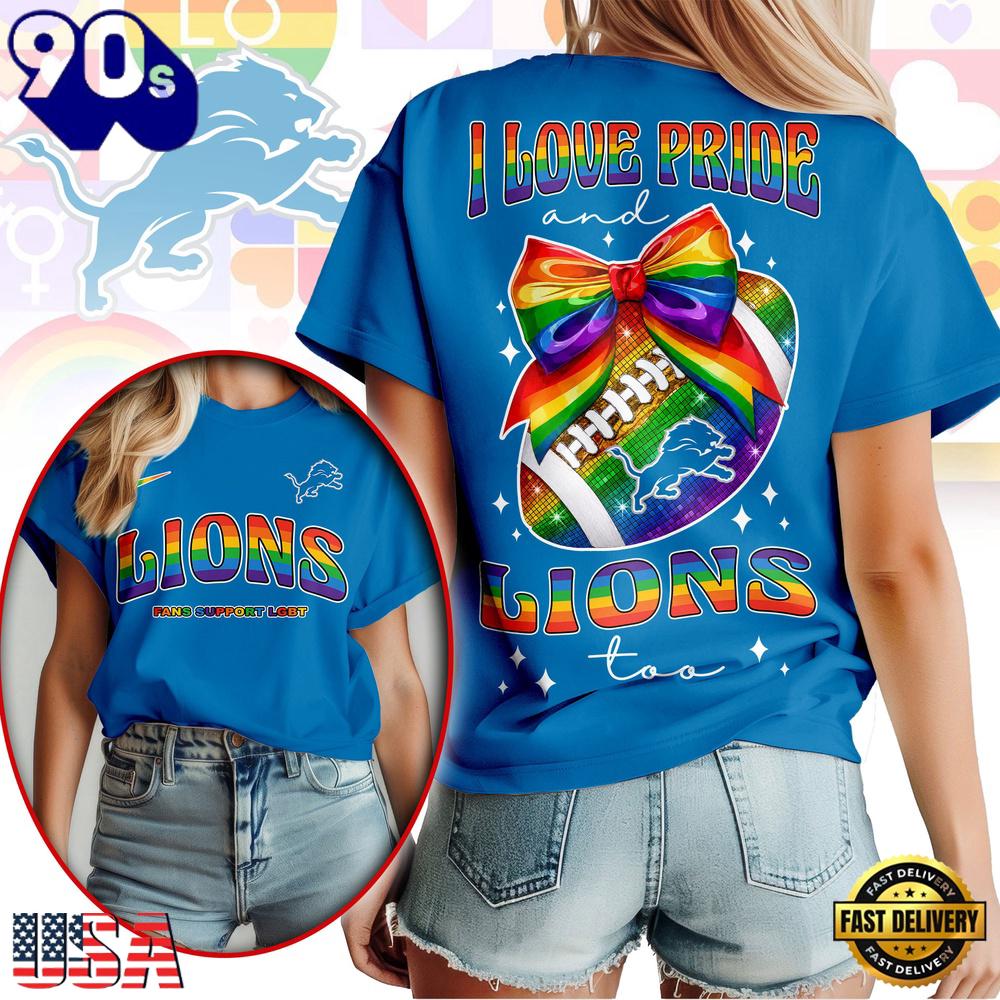 Detroit Lions NFL Fans Support LGBT T-Shirt Detroit Lions NFL Fans Support LGBT T-Shirt