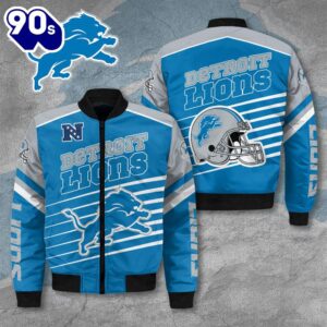 Detroit Lions 3D Bomber Jacket For Fans  For Fans