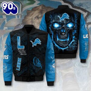 Detroit Lions 3D Bomber Jacket  For Fans