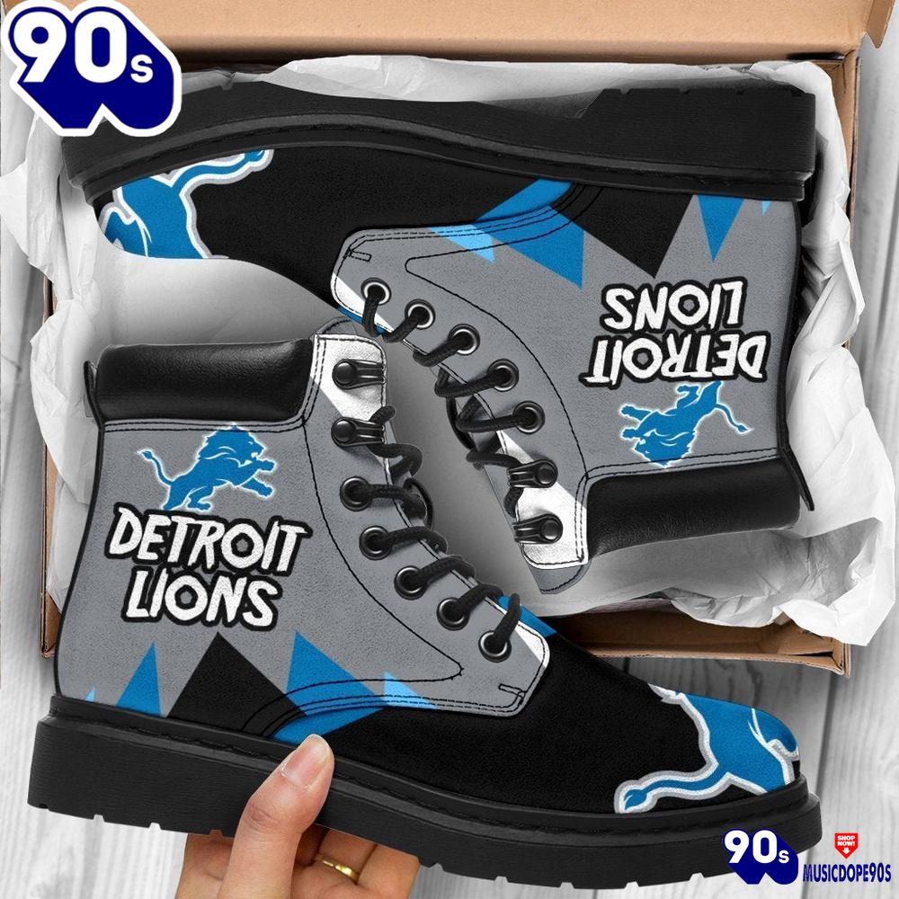 Detroit Lions All Season Boots Casual Shoes Vegan Leather Custom Boot Shoes Detroit Lions All Season Boots Casual Shoes Vegan Leather Custom Boot Shoes