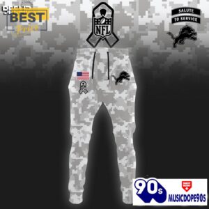 Detroit Lions Camo 2024 Salute to Service Hoodie, Jogger, Cap