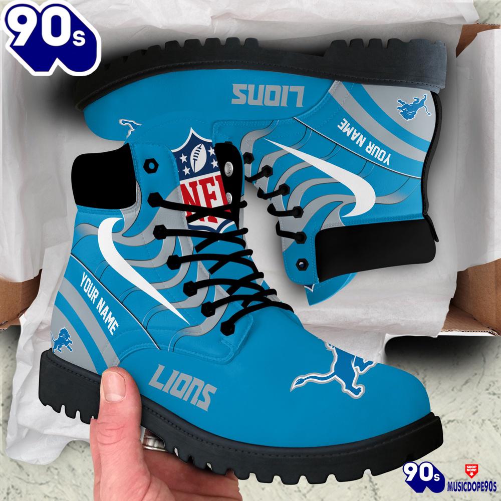 Detroit Lions Custom Boots Shoes Idea Gift For Fan Detroit Lions Custom Boots Shoes Idea Gift For Fan