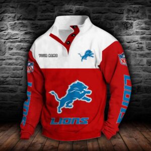 Detroit Lions Double Breasted Stand Collar Hoodie