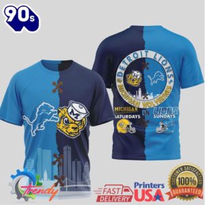 Detroit Lions Michigan Wolverines Split&hellip;