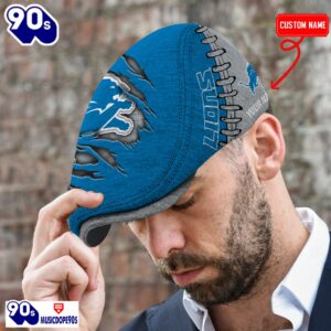 Detroit Lions NFL Basic Design Personalized Jeff Cap