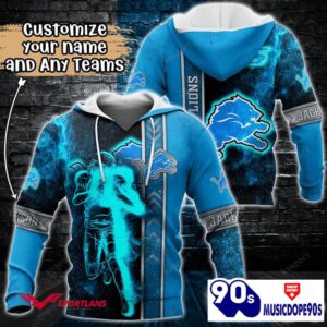 Detroit Lions NFL Custom Name 3D Hoodie Teams Shirt For Fans