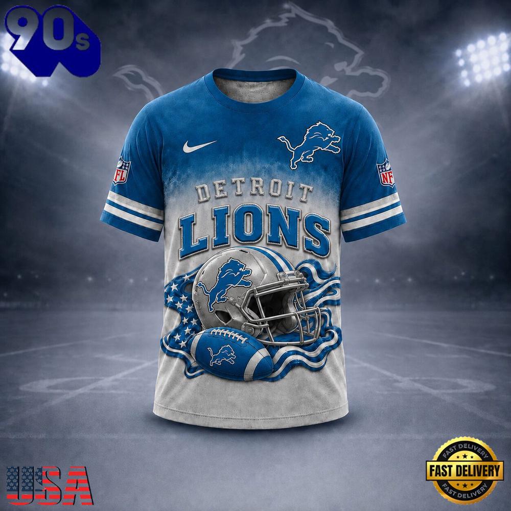 Detroit Lions NFL New 2026 Version All Over Print T Shirt Detroit Lions NFL New 2026 Version All Over Print T Shirt