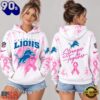 Detroit Lions NFL Pink Ribbon Stronger Together Breast Cancer Awareness Hoodie, NFL Trending Shirt