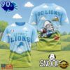Detroit Lions NFL Snoopy Funny All Over Print T Shirt