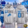 Detroit Lions NFL Two Tone Colorblock Varsity Hoodie, NFL Trending Shirt