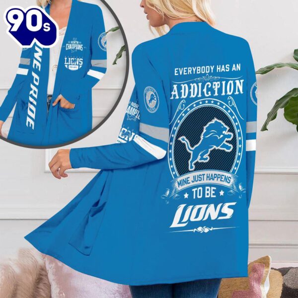 Detroit Lions Women’s Patch Pocket Cardigan For Fans
