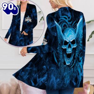 Detroit Lions Women’s Patch Pocket Cardigan Gift Christmas