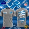 Detroit Lions x Anti Social Social Club Impact Blossom Graphic T Shirt, Sport Trend 3D Shirt