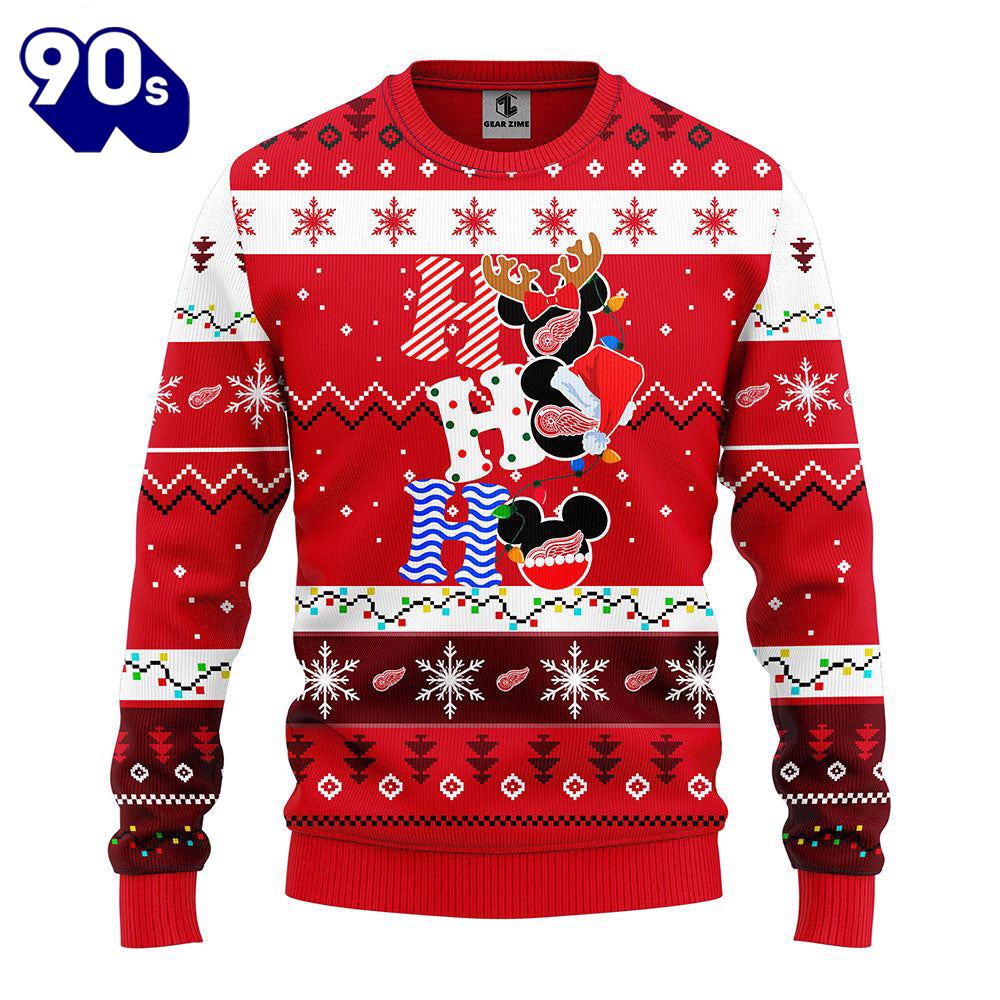Detroit Red Wings Hohoho Mickey Christmas Ugly Sweater Gift Christmas Detroit Red Wings Hohoho Mickey Christmas Ugly Sweater Gift Christmas