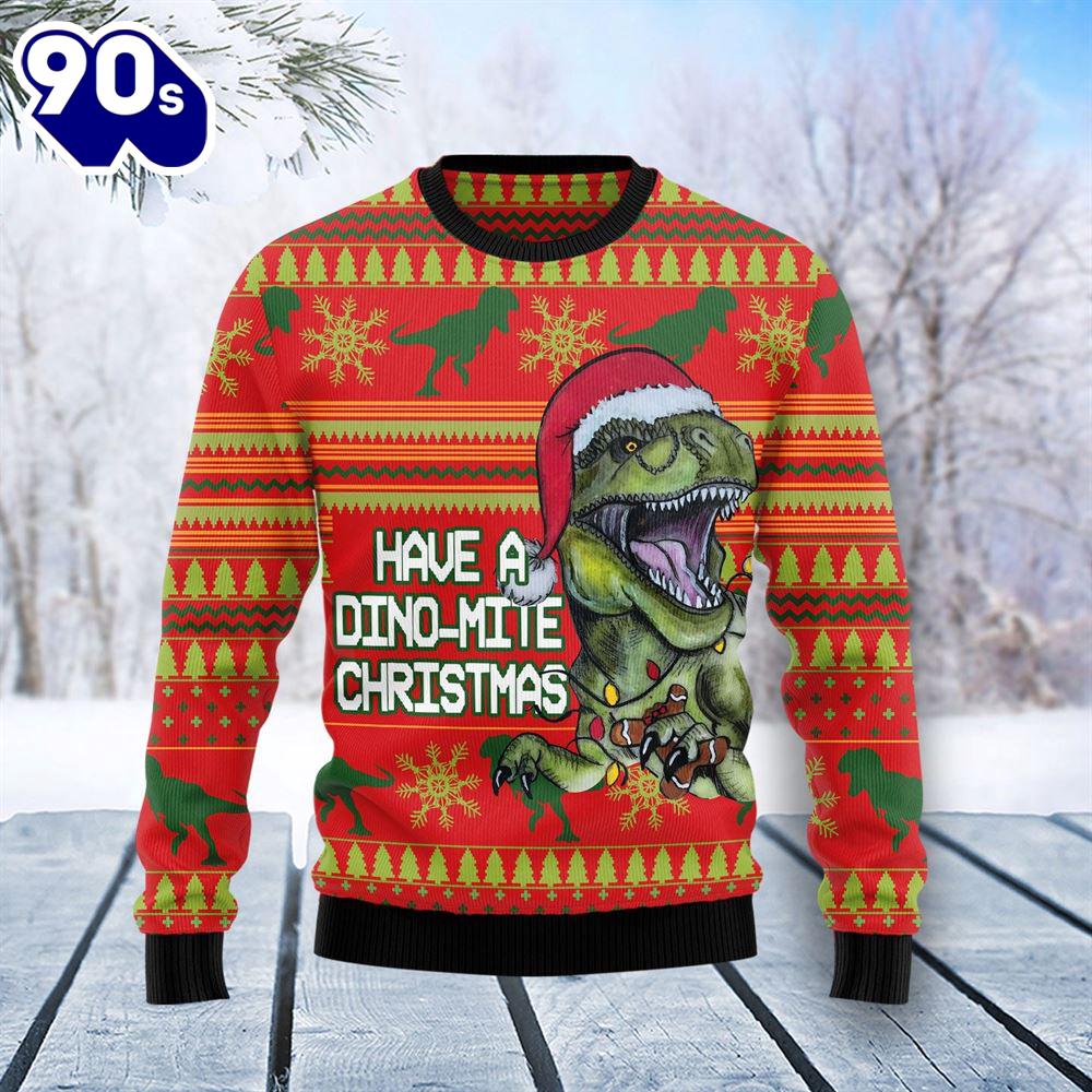 Christmas 2024 Dinosaur Funny Ugly Christmas Sweater Christmas 2024 Dinosaur Funny Ugly Christmas Sweater