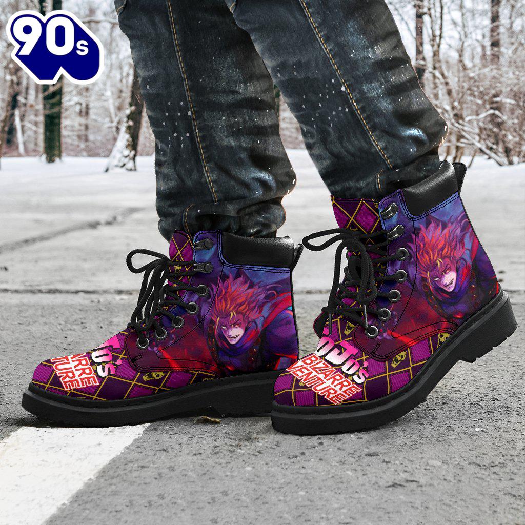 Dio Brando Leather Boots Custom JoJo's Bizarre Adventure Shoes Fan Dio Brando Leather Boots Custom JoJo's Bizarre Adventure Shoes Fan