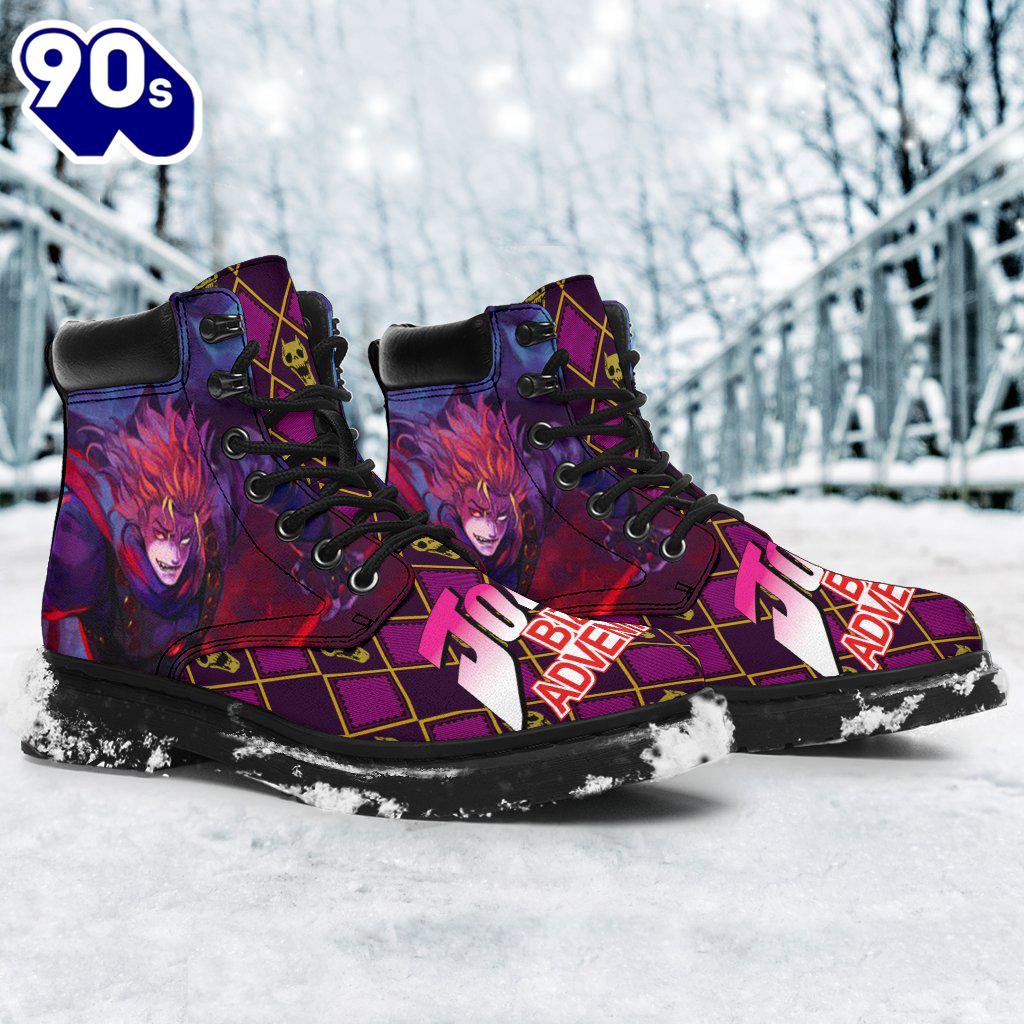 Dio Brando Leather Boots Custom JoJo's Bizarre Adventure Shoes Fan Dio Brando Leather Boots Custom JoJo's Bizarre Adventure Shoes Fan