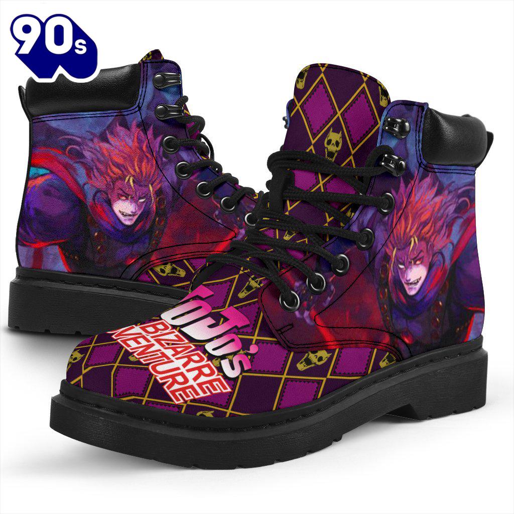 Dio Brando Leather Boots Custom JoJo's Bizarre Adventure Shoes Fan Dio Brando Leather Boots Custom JoJo's Bizarre Adventure Shoes Fan