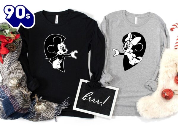 Disney Couple Matching Long Sleeve Shirt Mickey Minnie Disneyworld Trip Shirts Matching Disney Tee