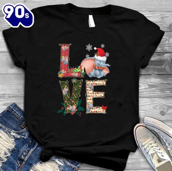 Disney Dumbo Love Shirt, Cute Elephant Shirt Gift Xmas
