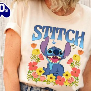 Disney Floral Stitch Love Flowers…