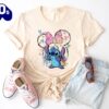 Disney Funny Stitch Wear Minnie Bow T-Shirt Lovely Unique Gift Gift Xmas