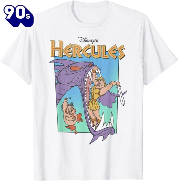 Disney Hercules Hydra Battle Retro Graphic T-Shirt Gift Xmas