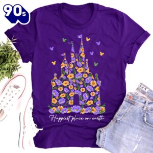 Disney Mickey Balloon Mardi Gras Castle Happiest Place On Earth T-Shirt Lovely Unique Gift