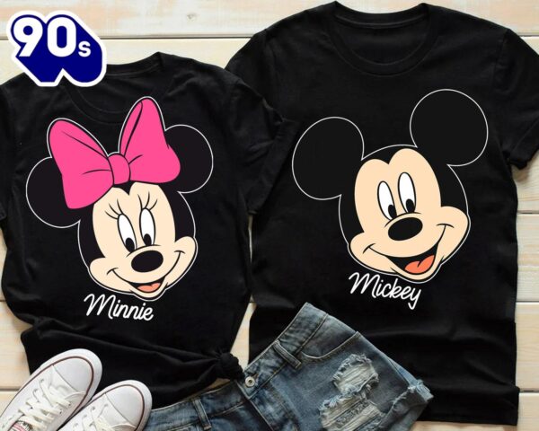 Disney Mickey & Friends Big Face T-shirt Couple & Family Matching Disneyland Shirt