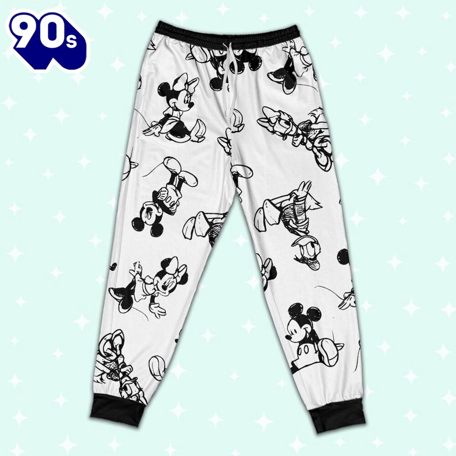 Disney Mickey Mouse and Friends Seamless Sketch Pattern - Family Disneyland Matching Pajamas Set Disney Mickey Mouse and Friends Seamless Sketch Pattern - Family Disneyland Matching Pajamas Set