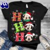 Disney Mickey Mouse And Minnie Mouse Ho Ho Ho Christmas Shirt Gift Xmas