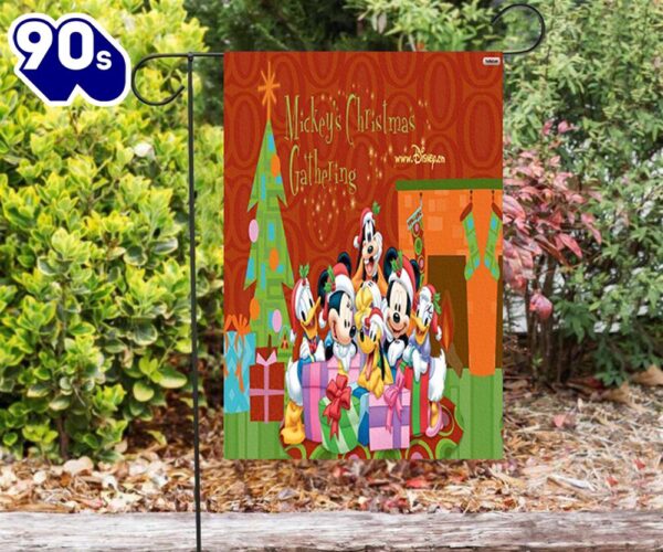 Disney Mickey Mouse Christmas Mickey Friends 3 Double Sided Printing Garden Flag Mickey Christmas Flag