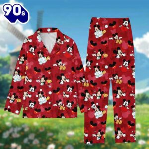 Disney Mickey Mouse Pajamas Set, Disney Cartoon Holiday Pajamas