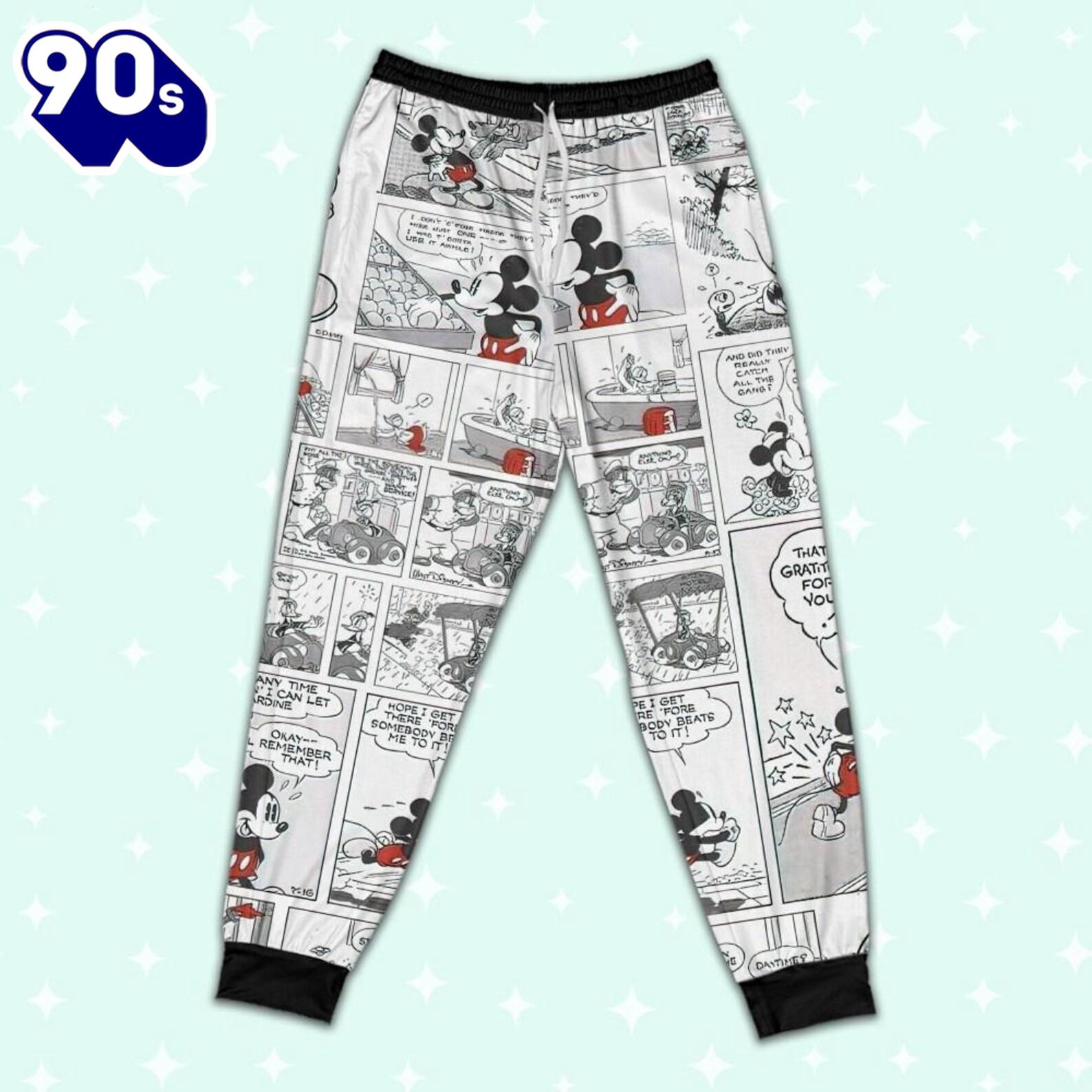 Disney Mickey Mouse Retro Comic Life Style - Family Disneyland Matching Pajamas Set Disney Mickey Mouse Retro Comic Life Style - Family Disneyland Matching Pajamas Set