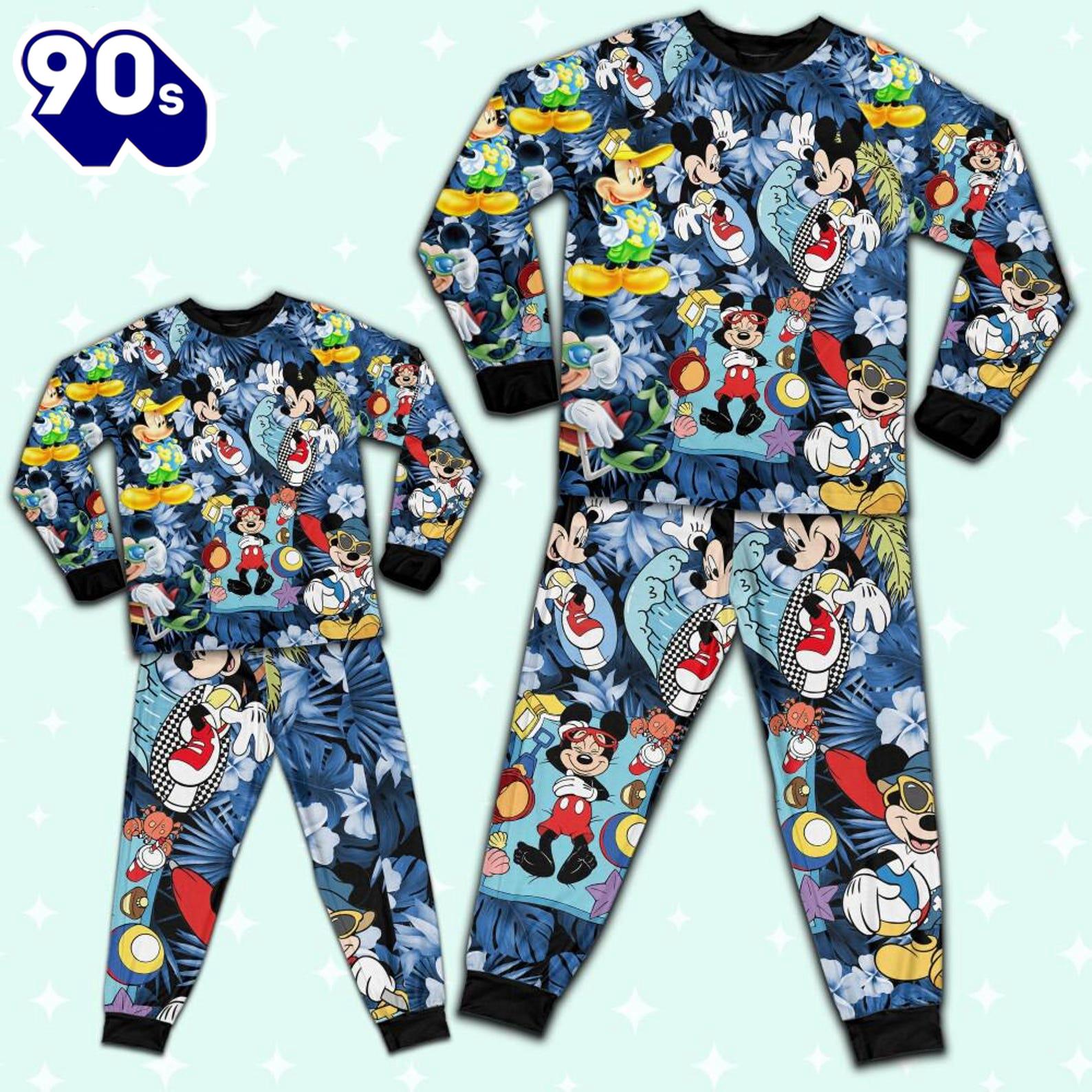 Disney Mickey Mouse Summer Vacation - Family Disneyland Matching Pajamas Set Disney Mickey Mouse Summer Vacation - Family Disneyland Matching Pajamas Set