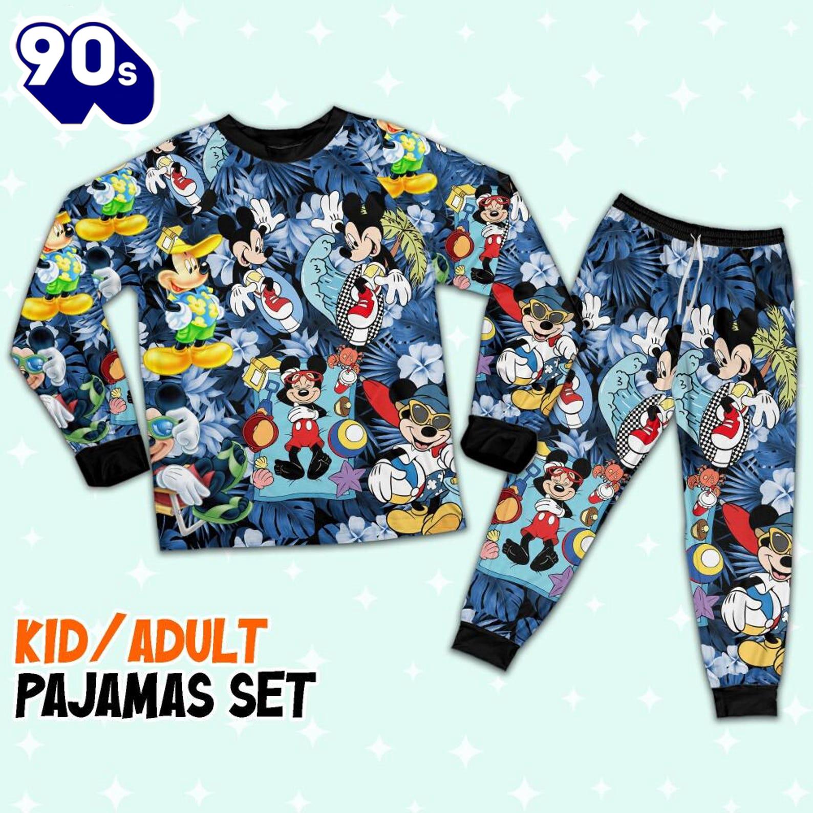 Disney Mickey Mouse Summer Vacation - Family Disneyland Matching Pajamas Set Disney Mickey Mouse Summer Vacation - Family Disneyland Matching Pajamas Set