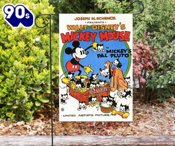 Disney Mickey Poster2 Double Sided Printing Garden Flag Mickey Christmas Flag