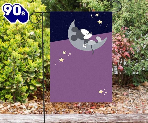 Disney Mickey Purple2 Double Sided Printing Garden Flag Mickey Christmas Flag