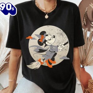 Disney Minnie Mouse Witch Costume Halloween T-Shirt Mickey Friends Family Matching Disneyland Shirts
