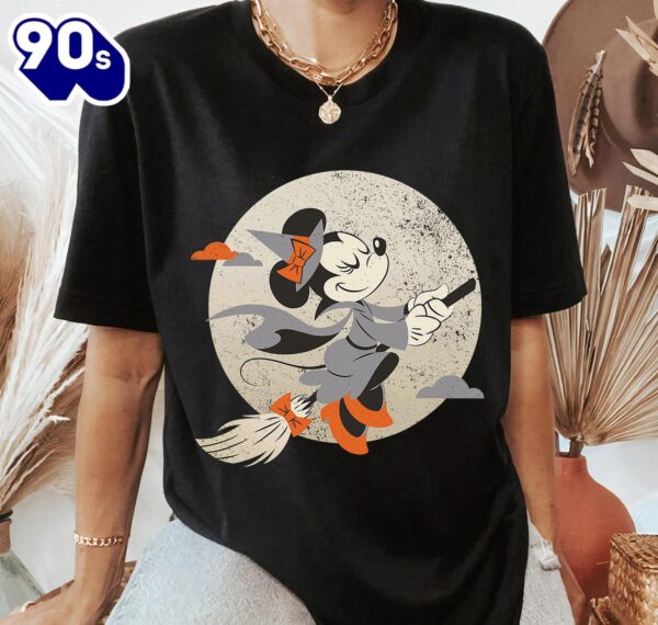 Disney Minnie Mouse Witch Costume Halloween T-Shirt Mickey Friends Family Matching Disneyland Shirts