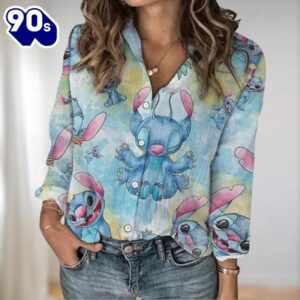 Disney Stitch Blouse Shirt, Disney Cartoon Women Shirt, Stitch 2025 Shirt