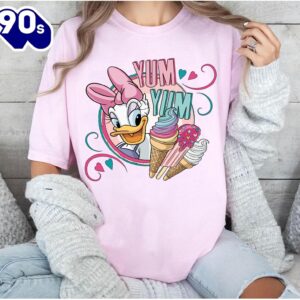 Disney Yum Yum Daisy Duck Portrait Mickey And Friends Lovely T-Shirt